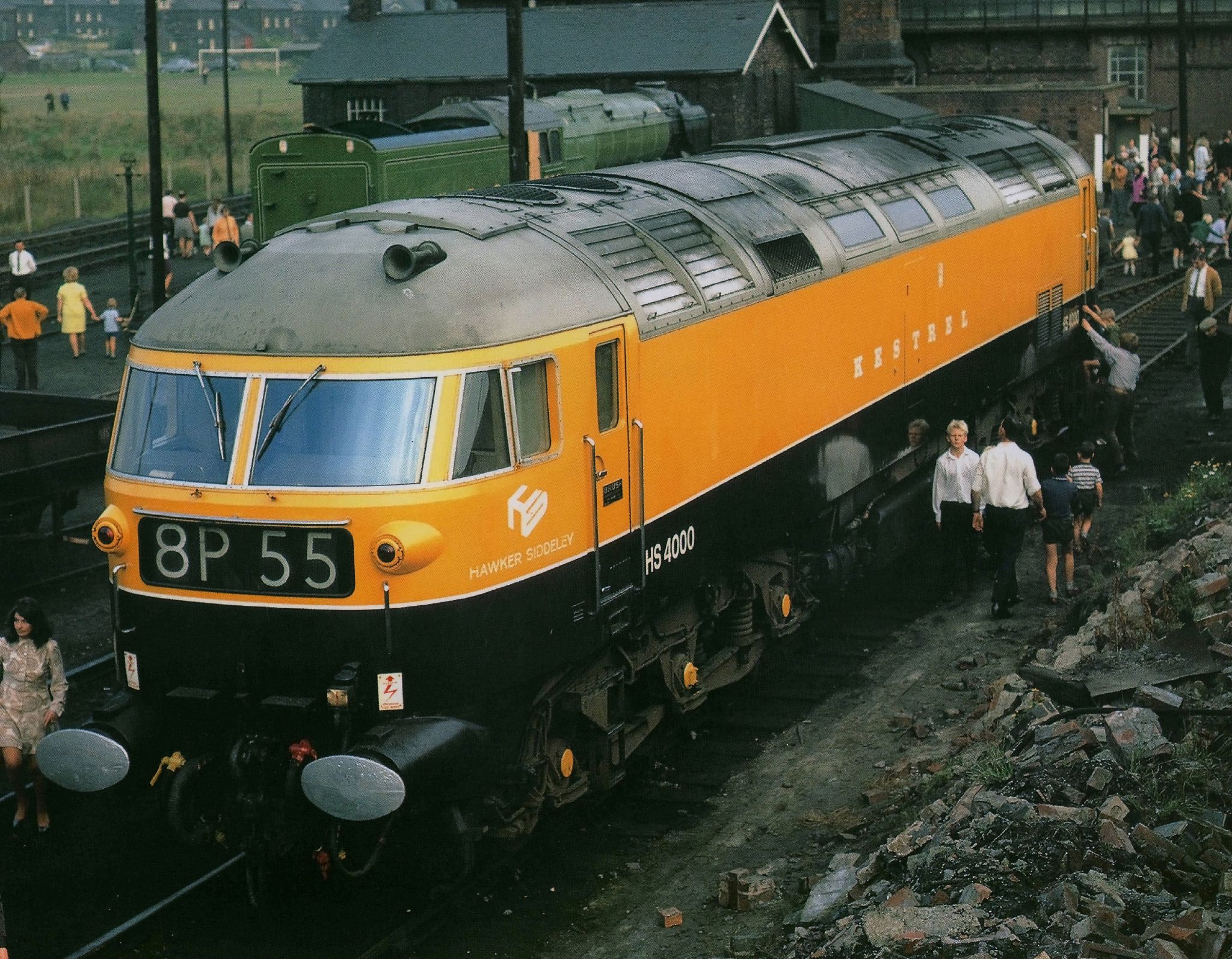 HS4000 Kestrel locomotive at the historic Brush Falcon Works site in Loughborough
